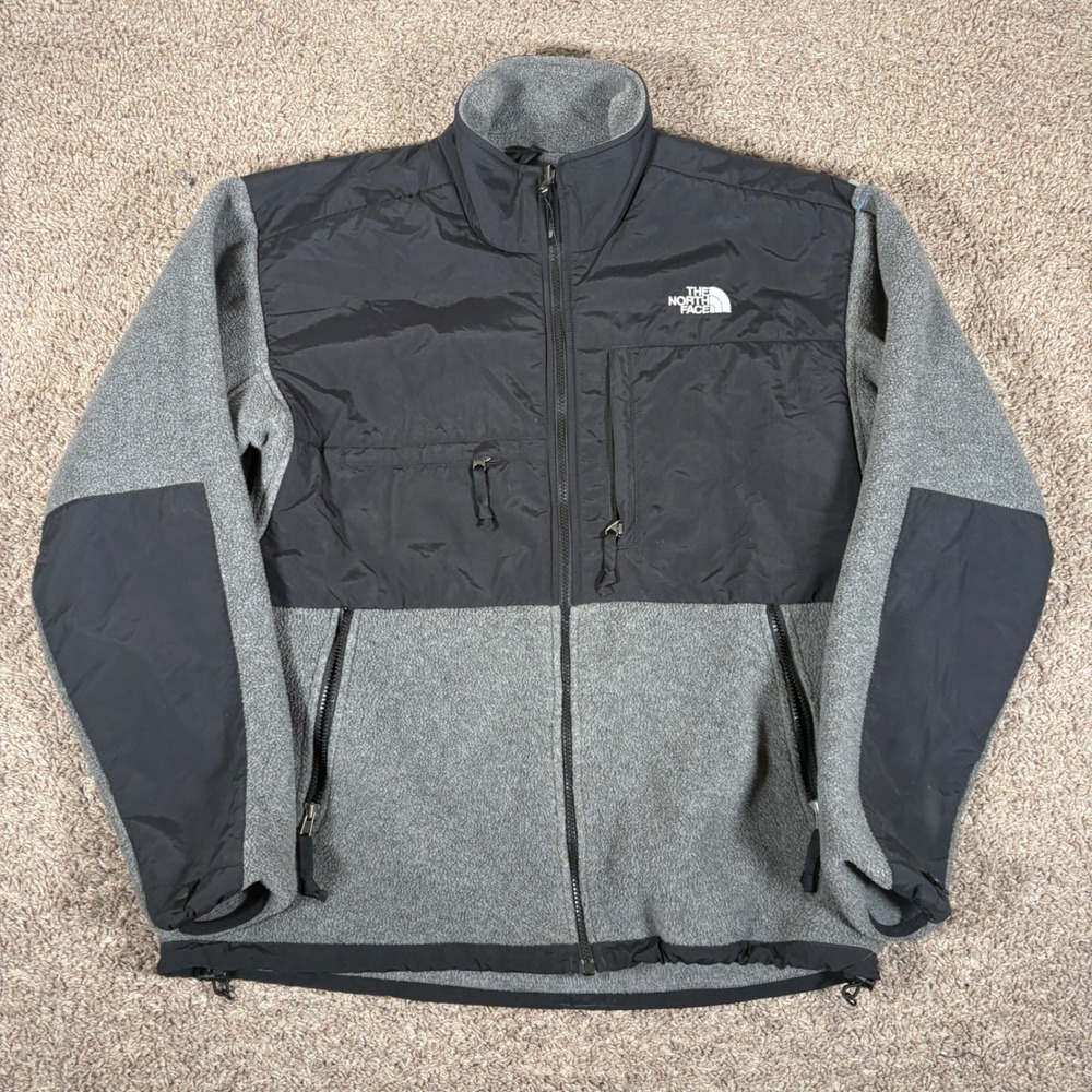 The North Face Denali Polartec Fleece Jacket Grey Black Mens Large A193